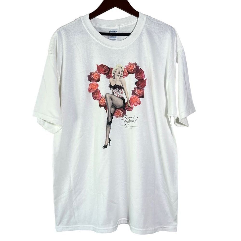 Vintage Deadstock 90s/Y2K Marilyn Monroe Roses Band T-shirt Mens XL